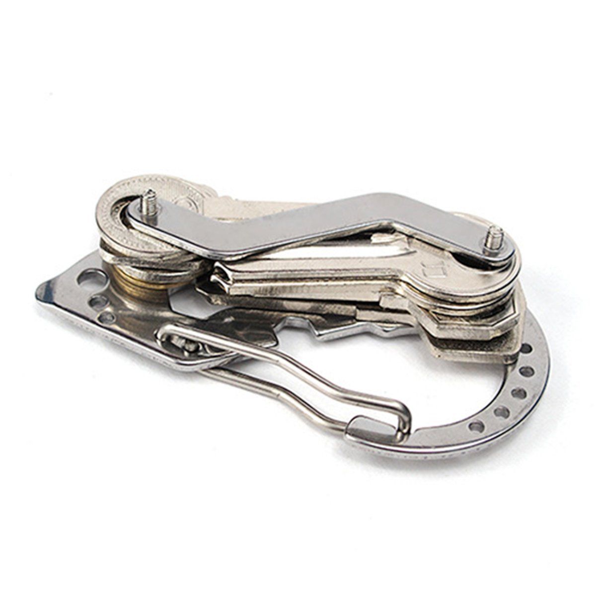 Multifunction Stainless Steel Portable Key Chain Holder Carabiner