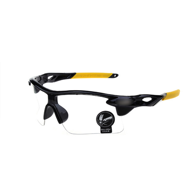 Color:Clear+Yellow:Outdoor Sport Cycling Bicycle Running Bike Riding Sun Glasses Eyewear Fishing