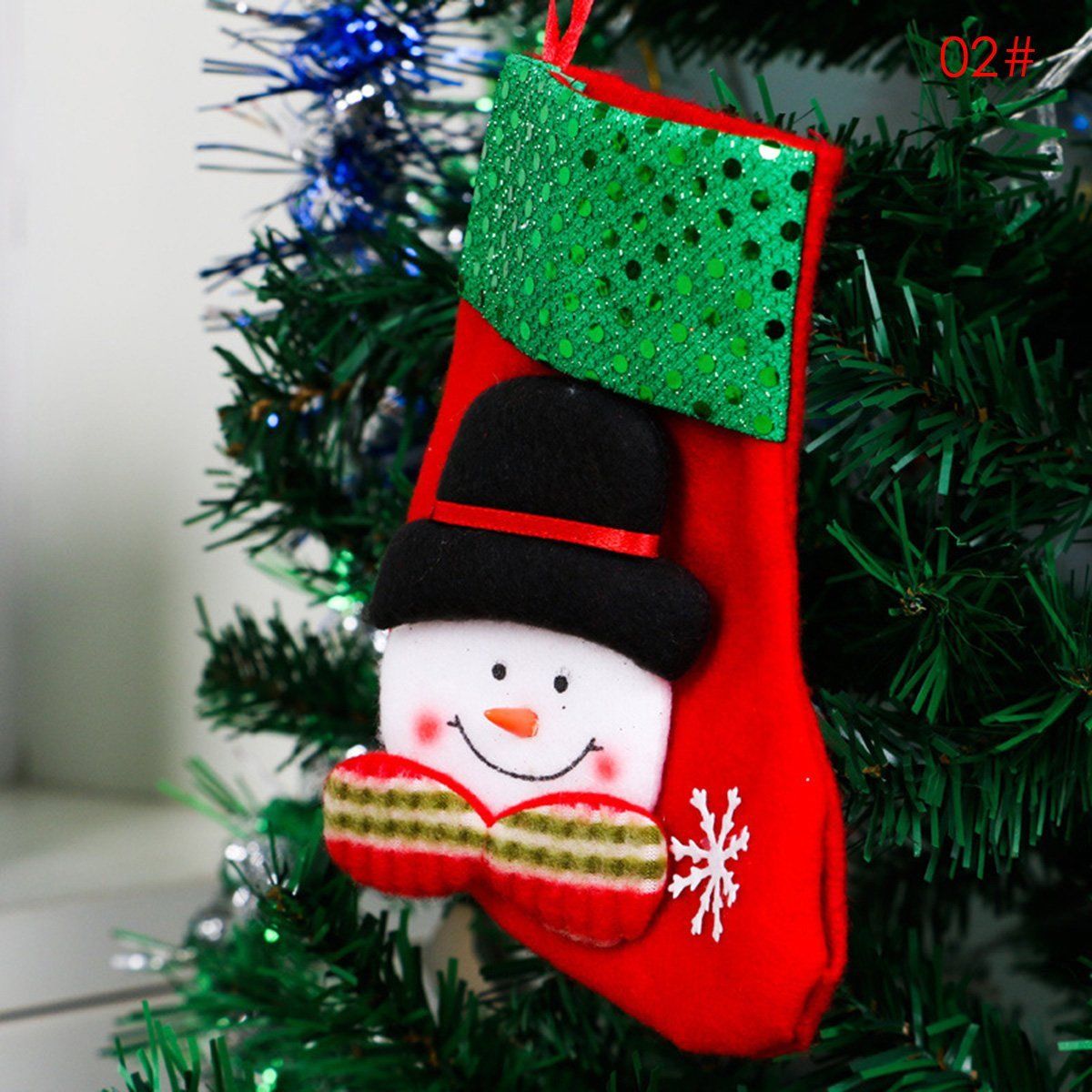 xmastree hanging ornament christmas party decor santa sock gift