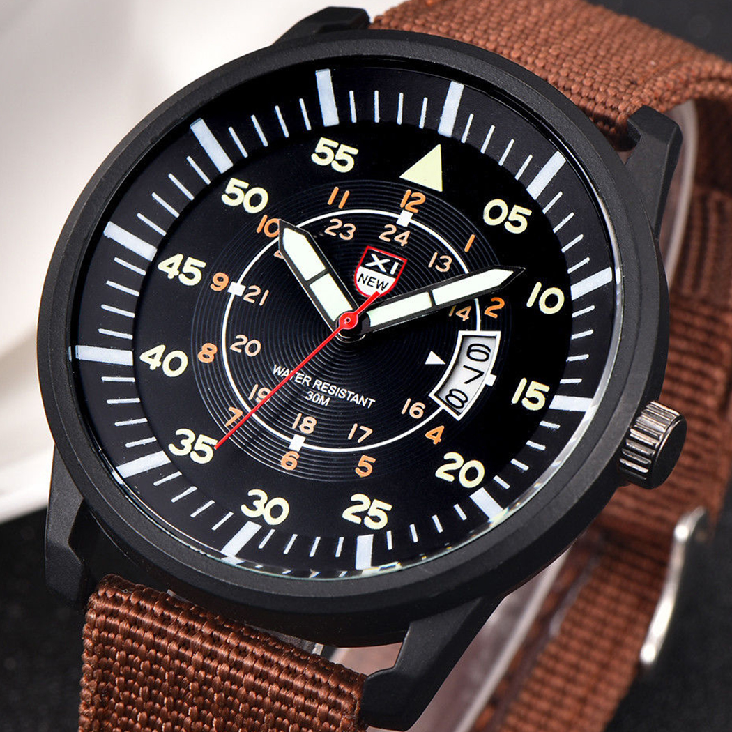 Military Mens Stainless Steel Watch Luminous Dial Date Luxury Sport Wrist Watch eBay