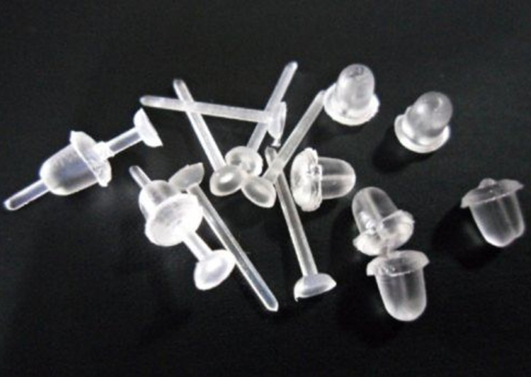 New Allergy Free Transparent Plastic Stem & Rubber Back Stud Earrings 50 Pairs eBay