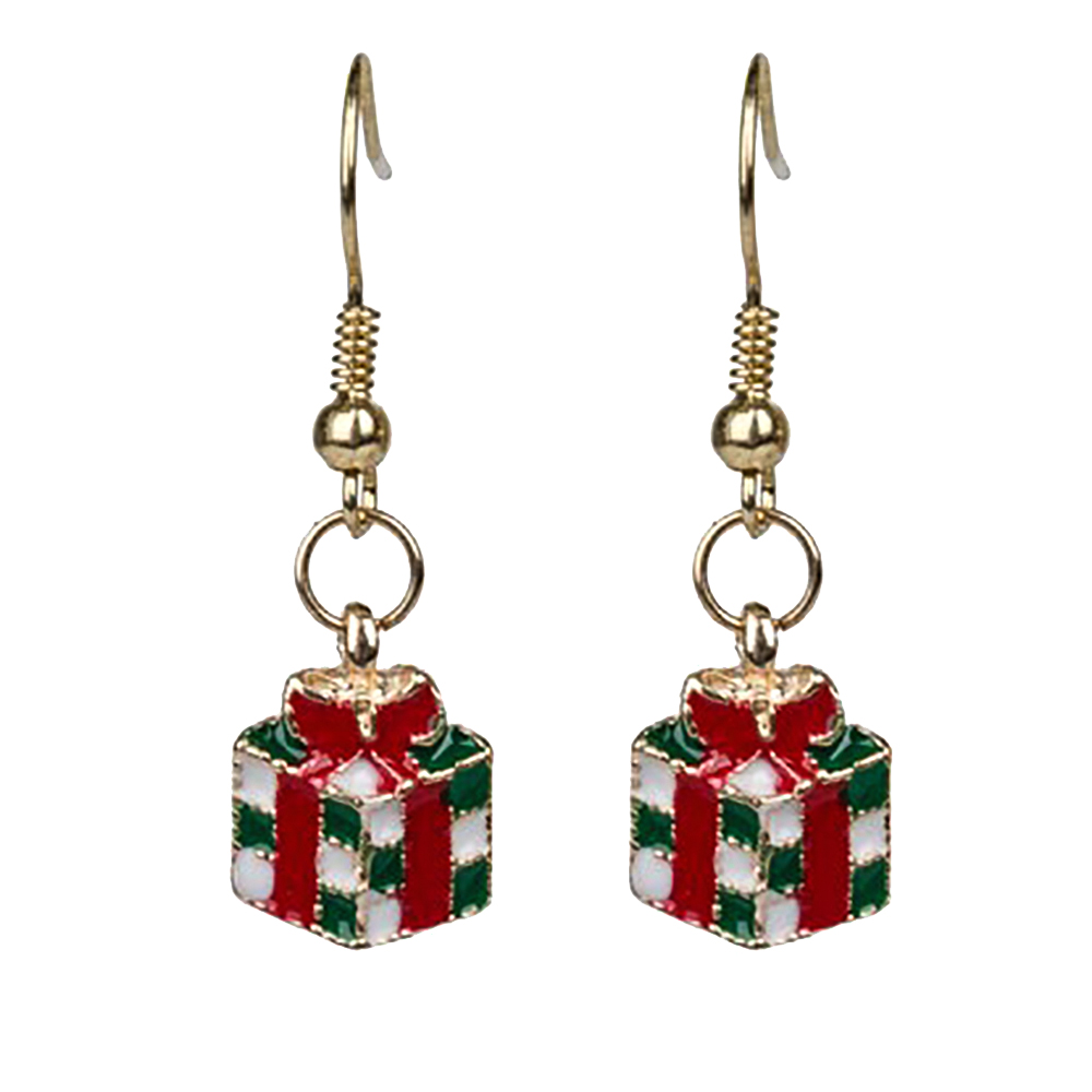Fashion Women dangly Earrings Rhinestone Christmas Tree Decor Ear Stud